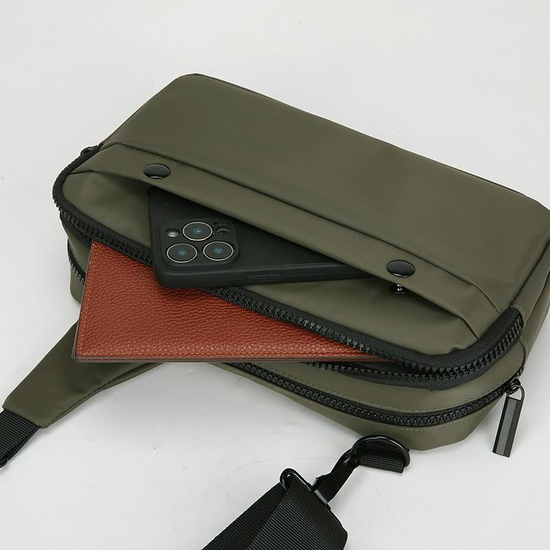 Herren Outdoor Brusttasche Umhängetasche Multifunktionale Umhängetasche Wasserdichte Kuh Handy Tasche