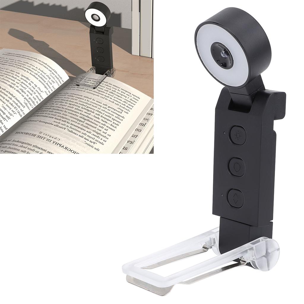 USB Rechargble Book Rding Light 5 Colors 6 Brightness Dimmable Clip On LED Rding Lamp with Timer Foldable Portable for Bed Rding Bookworms