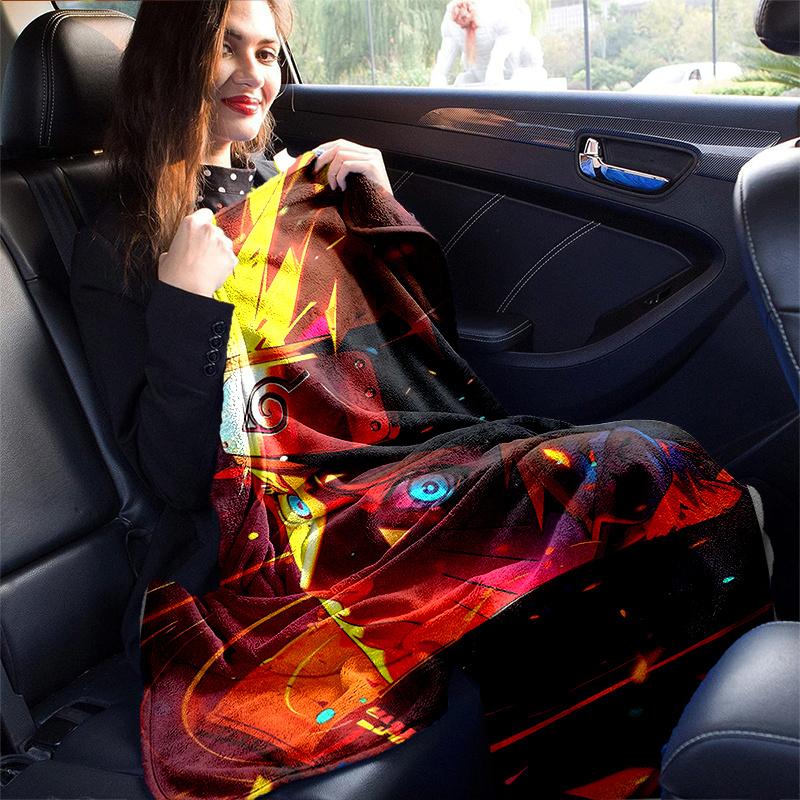 1pc Uzumaki Naruto Blanket Soft Warm Bedding Throw for Room Decor, Living Room, Travel .D104