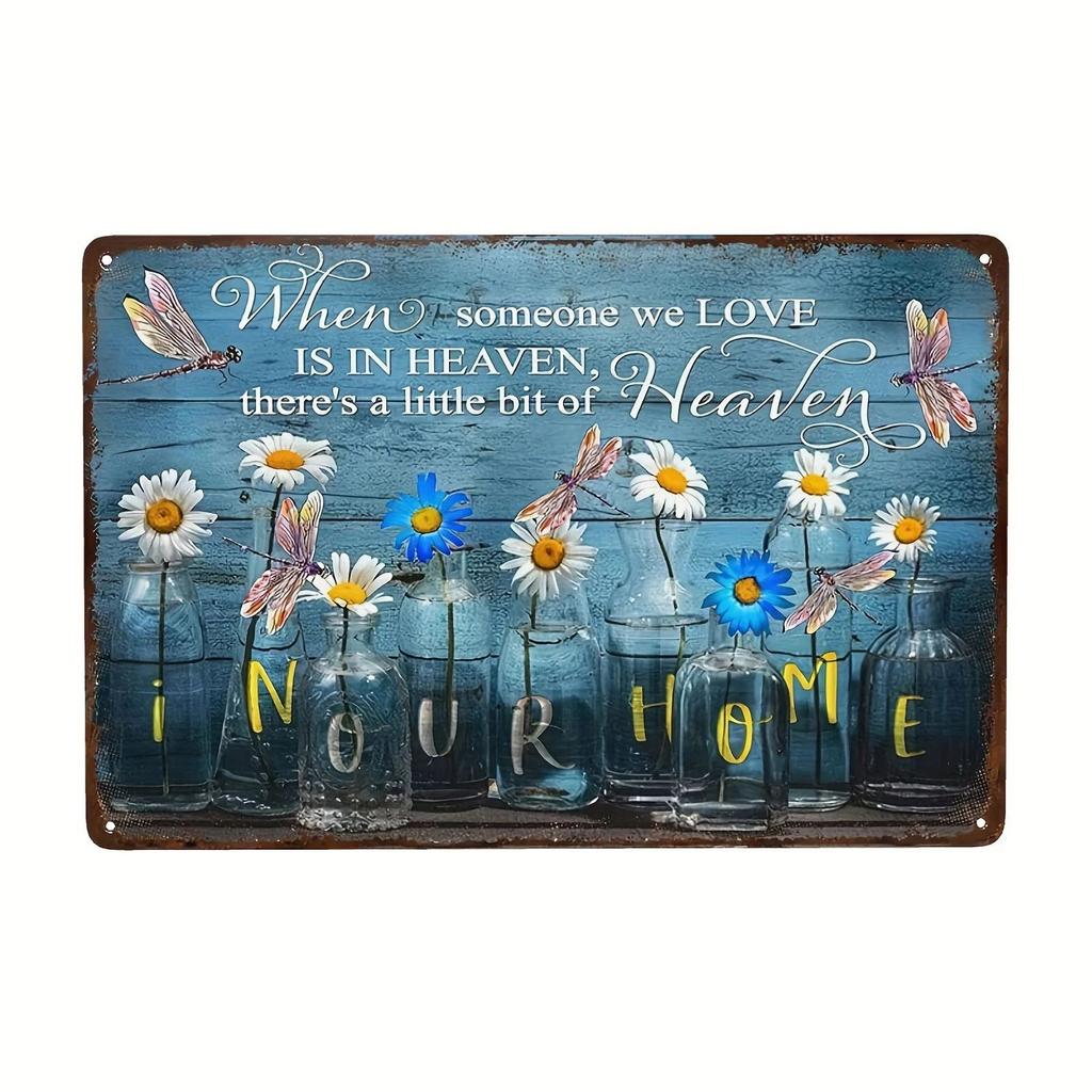 Welcome Metal Tin Signs Flowers Wall Decoration Plaque Vintage Art Poster Iron Painting for Man Cave Home Cafe Garden Club Bar