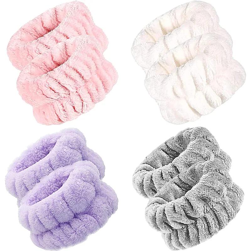 Fascia da polso in microfibra per il lavaggio del polso Fascia da polso in microfibra per il lavaggio del viso Fascia da polso assorbente per il sudore per le donne Fascia per la testa