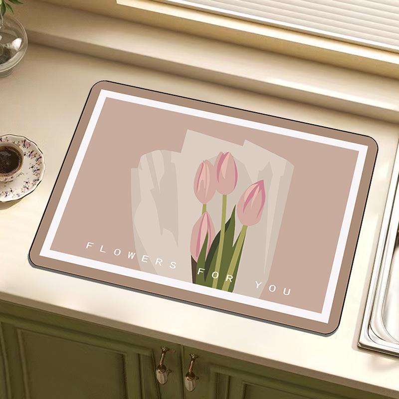 

Абсорбирующая нескользящая подложка из диатомовой грязи для столешницы для кухни и кофемашины 30cm*40cm