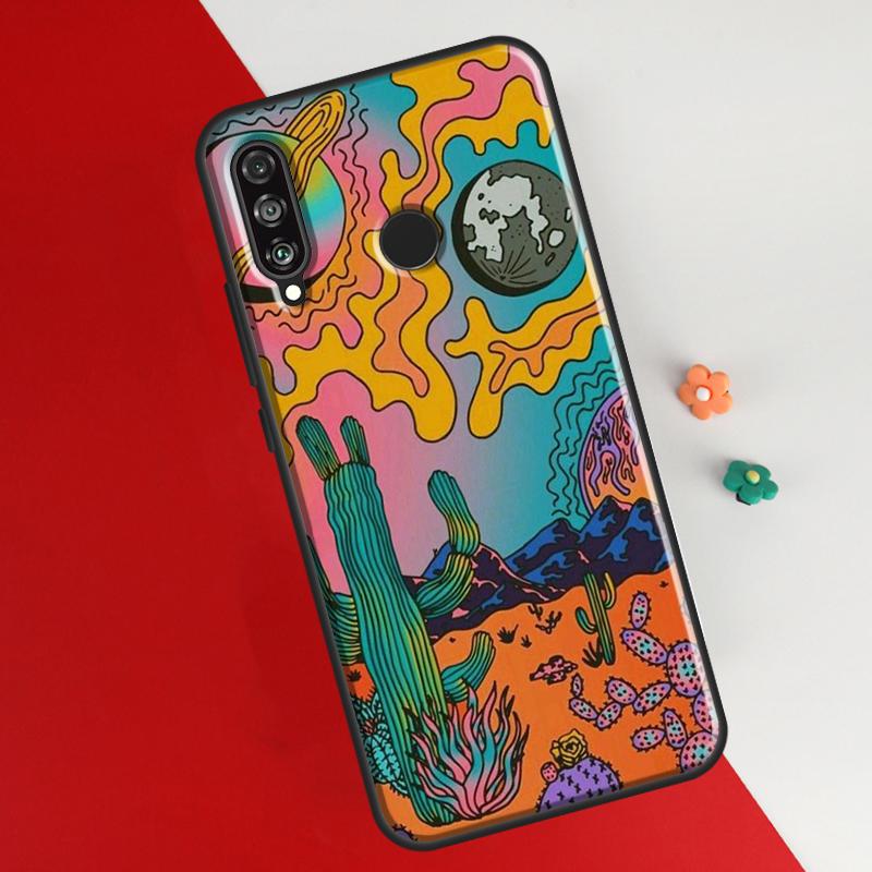 

Инди-художественный чехол в стиле хиппи для Huawei P30 Pro P50 P20 P40 Lite P Smart 2021 Nova 5T, чехол для Honor 50 8X 10i P Smart Z