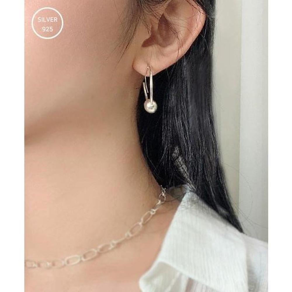[J-Bling] Yeori Silver Ball Ring Earrings