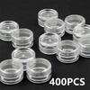 Bulk Pack 2.5ml Cosmetic Bottles 50/100/200/400pcs Clear Cream Jars for Nail Art Samples Small Clear Tin Containers for Balm