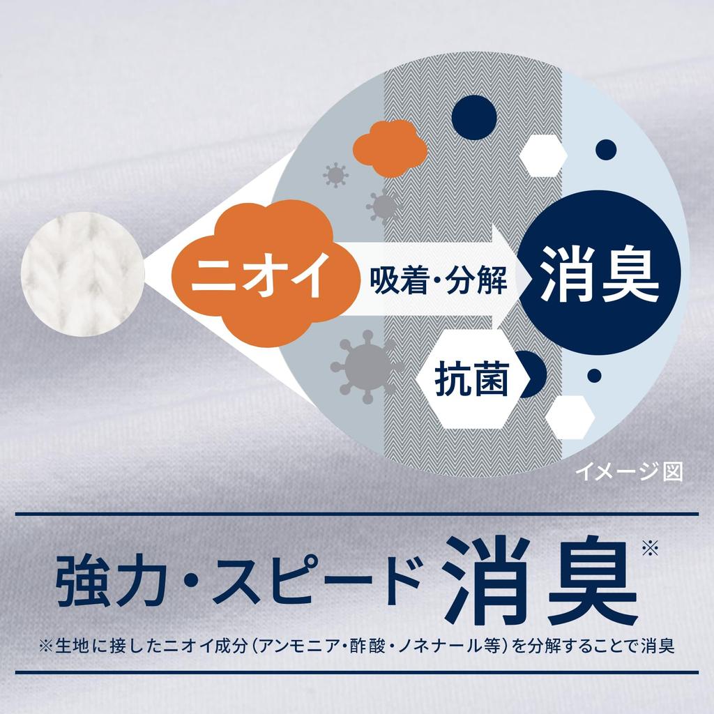 Deoest Deodorizing French Sleeve COOL Sweat IDG54 [with Pad] (Black, M)