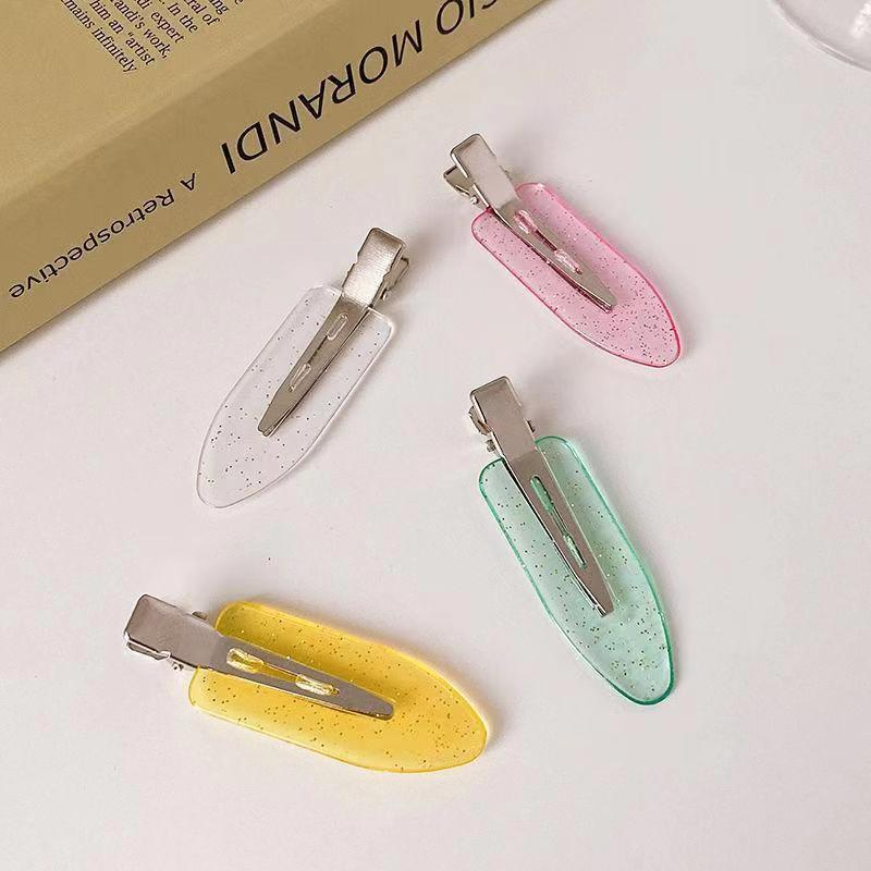 DIY Transparent Seamless Duckbill Hair Clips with Cream Glue - Colorful Internet Celebrity Side Bang Clips