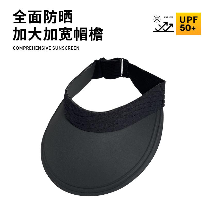 Women's summer outdoor sun protection hat, UV-resistant, wide-brimmed, seamless, one-piece, open-top ice silk hat