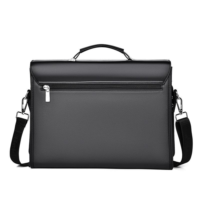 Fashion Men's Bag New Horizontal Handbag Shoulder Messenger Bag Business Briefcase Men's Leisure Bag