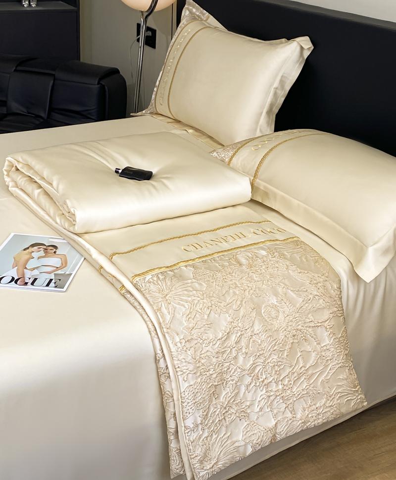1 Set Light Luxury Wind Lace Silk Class A High Count Bedding Duvet Quilt  Air Conditioner Quilt Cool Summer 150X200 200X230