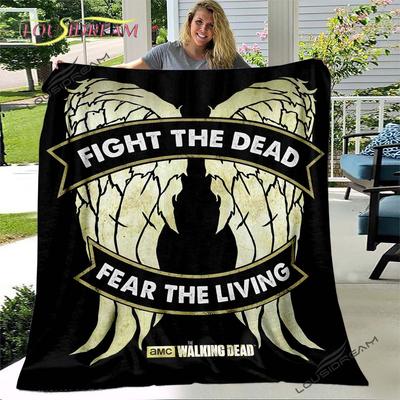 Daryl Dixon The Walking Dead Koc Rzutowy Serial TV Horror Koc na Sofę dla Dorosłych i Dzieci Dekoracja Sypialni Salonu