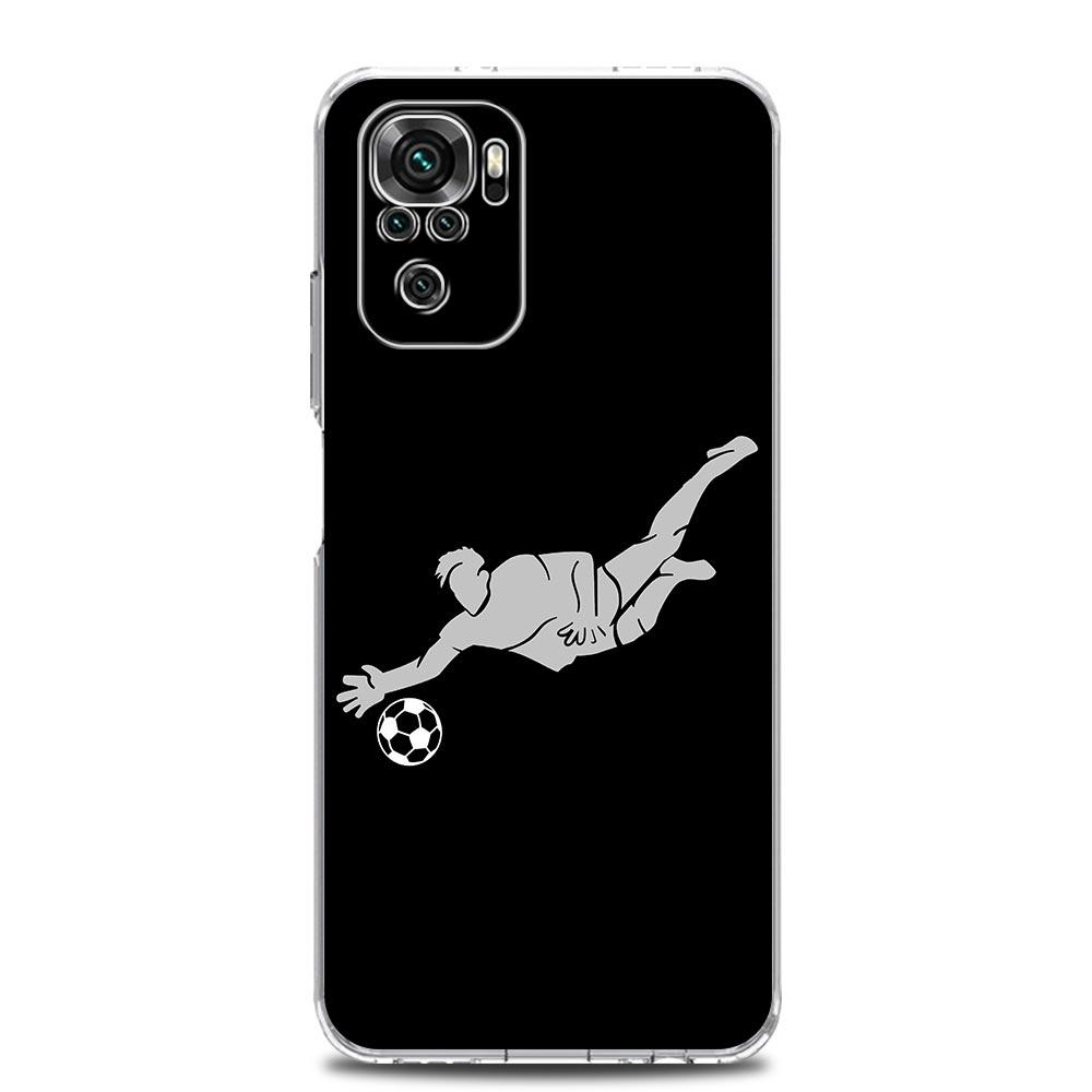 Football Player Soccer Art Phone Case For Xiaomi Redmi Note 12 11 9S 9 8 10 Pro Plus 7 8T 9C 9A 8A K40 Gaming Soft Clear Cover