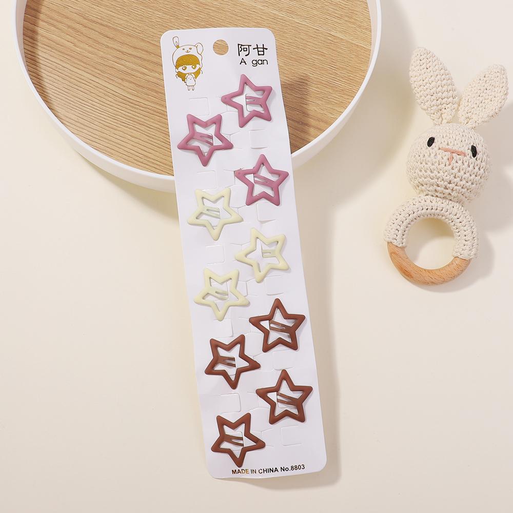 10Pcs Kawaii Geometric Metal Hairpins Set Women Girls Child Hairgrips Hair Clips Pins Barrettes Accessories Hairclip Headdress Quality