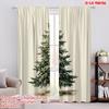 2pcs,2D Plane Printing Creative Curtains Christmas Tree Polyester Woven (without Rod) Decorations For Home Perfect for Bedroom,