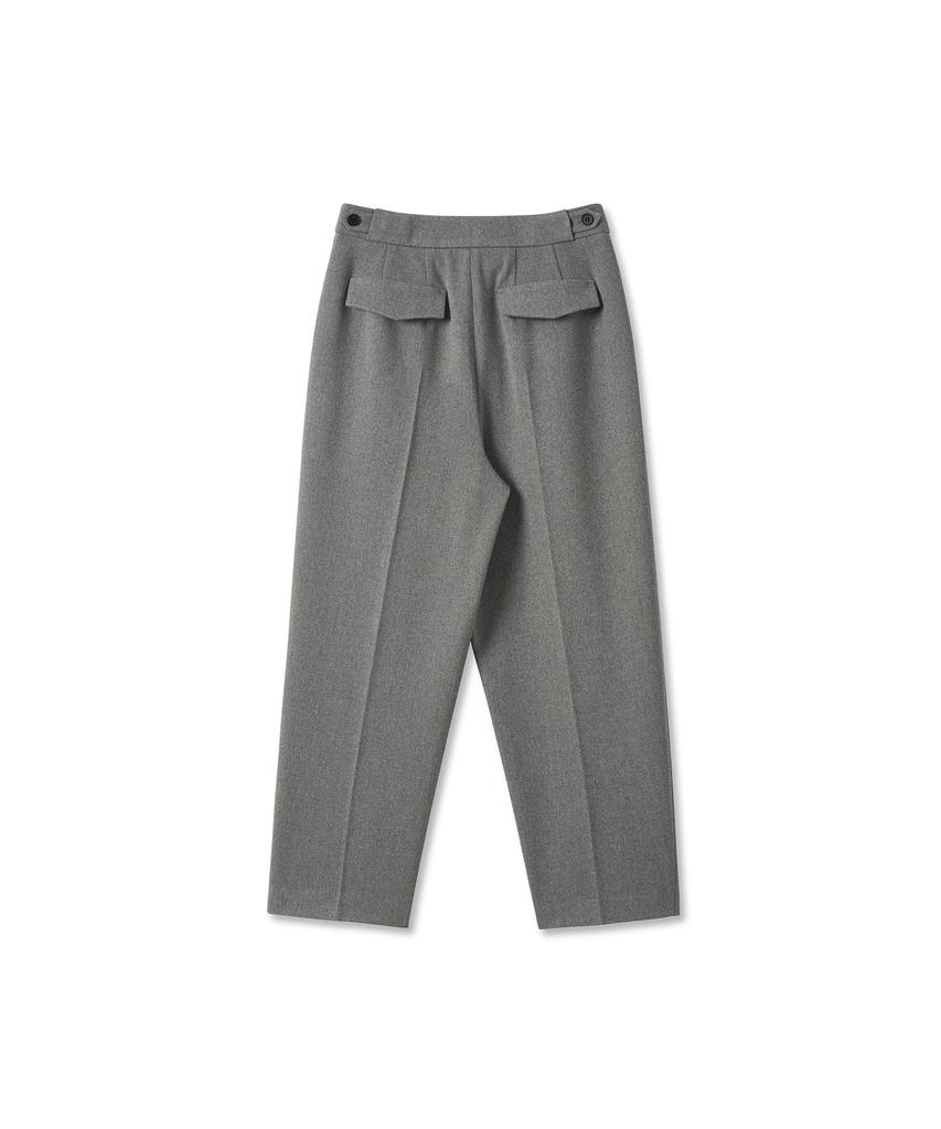 IOLO Women'S Double-Pleat Carrot Pants_Gray