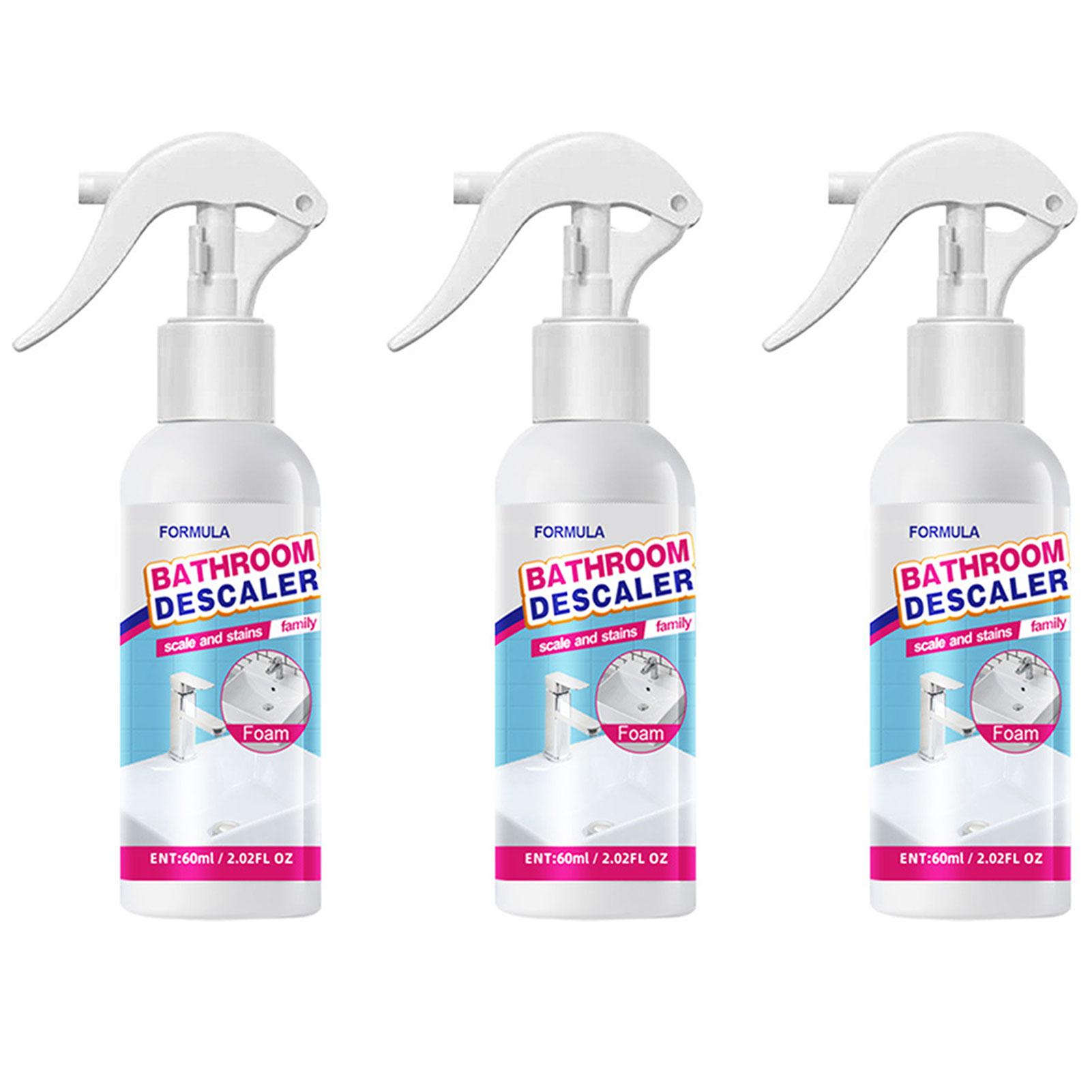 3pcs Anti-Limescale Foam Spray,100ml Bathroom Descaler Foam Cleaner Spray All Purpose Stubborn Stains Cleaner For Tiles Bathtubs 3pcs