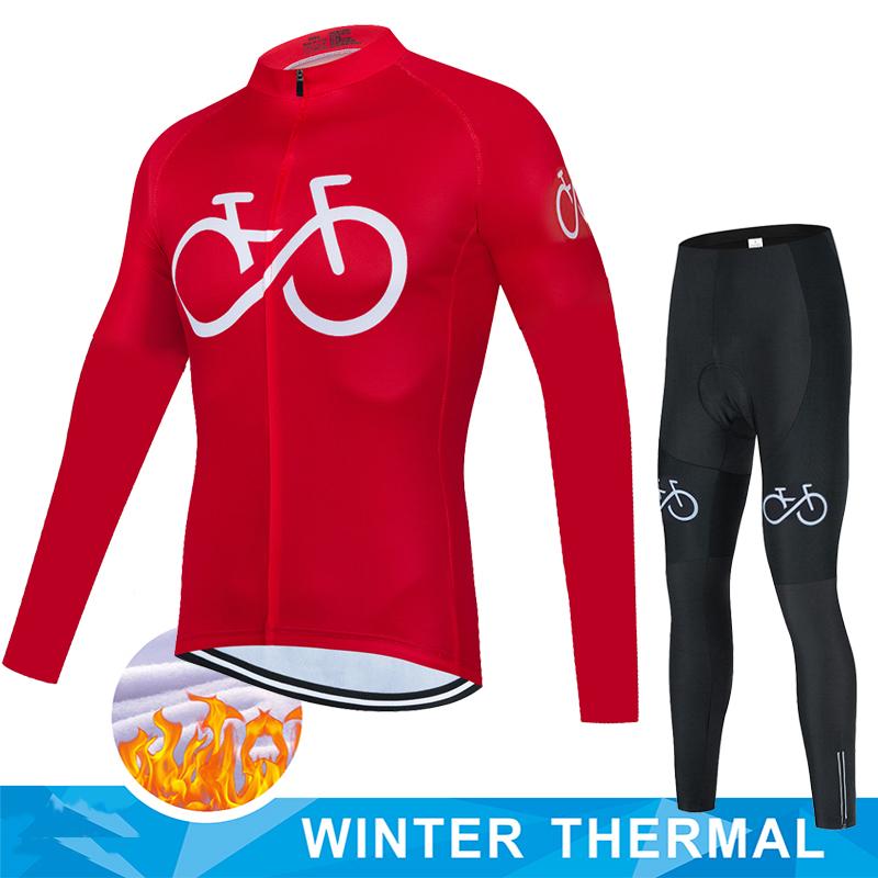 Winter Thermal Fleece Cycling Jersey Bike Men Triathlon Termal Clothing Sets Bicycles Cycle Mtb Man Long Sleeve Clothes 2026 Bib