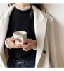 Niche Lace Ruffle Stand Collar Women's Plus Size Chic Slim-fit Winter Top