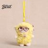 Cute Hanging Decoration Plush Sheep Doll Pendant for Bags And Keys Soft Curly Stuffed Animal Keychain Sweet Style Key Accessory with Bow Glasses