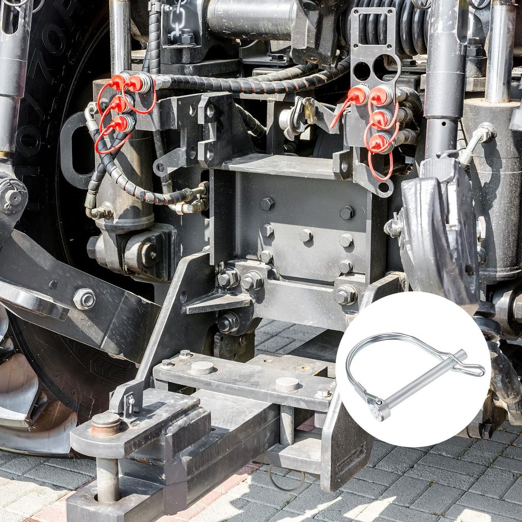 METALLIXITY Safety Coupler Pin (6x55mm) Shaft Lock Pin Round Arch Wire Retainer and Ear Tractor Trailer Truck Mower