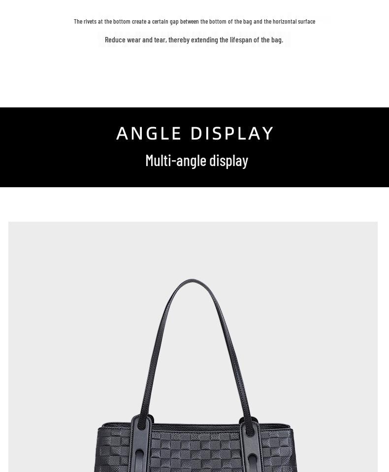 2026 Women's Genuine Leather Tote Bag - Trendy, Large Capacity, Handheld & Shoulder, Fashionable Commute Accessory