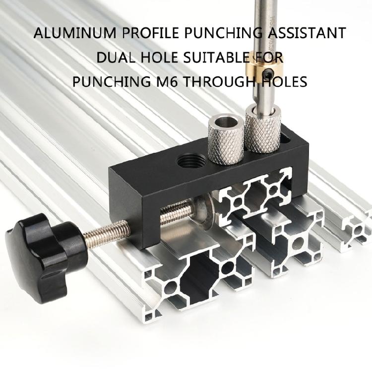 M6 Double Hole Punching Drilling Helper Assistant 2020/2040/3030/3060/4040, Simplifies Electronic Equipment Installation