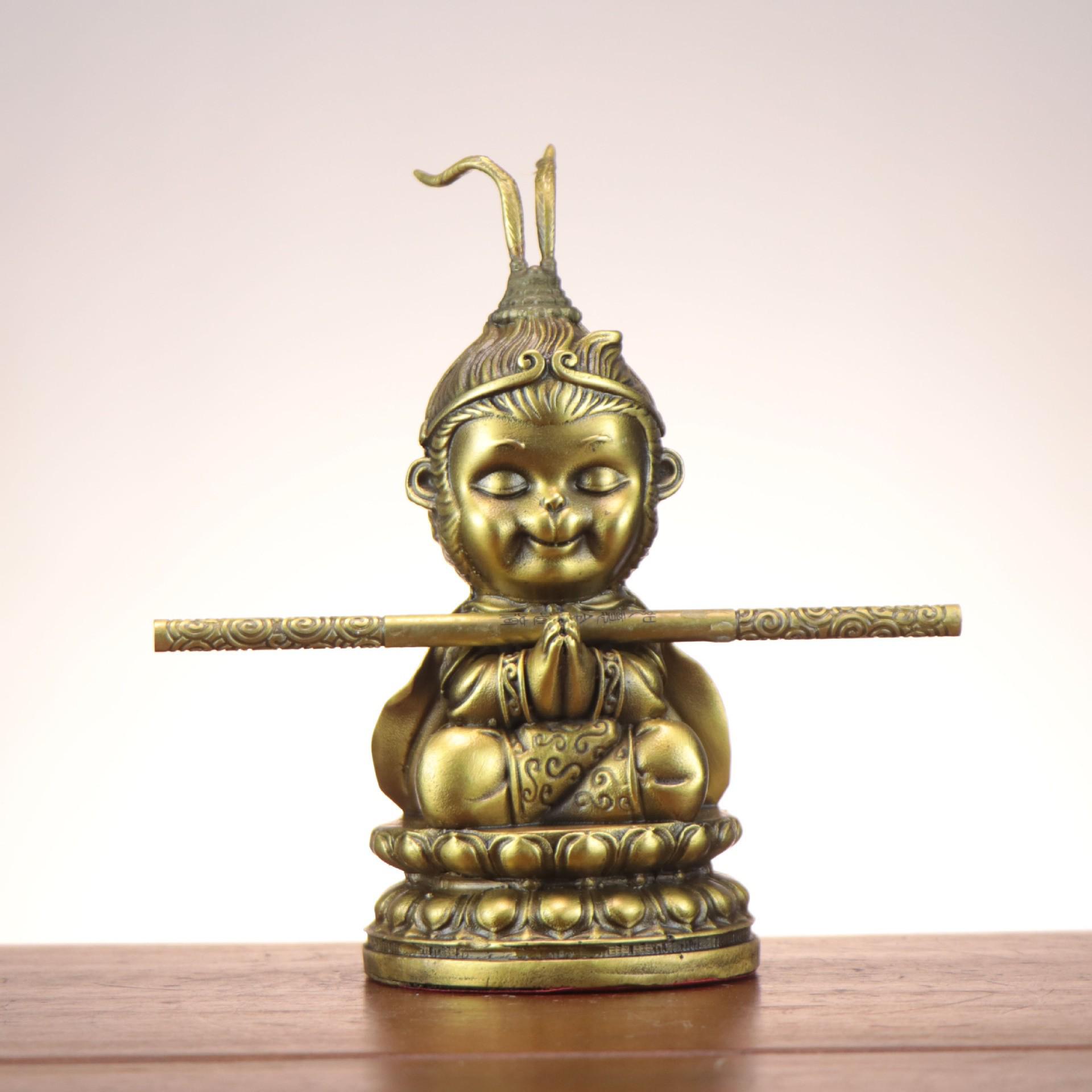Copper Sun Wukong: The Great Sage Victorious Fighting Buddha Home Decor Ornament