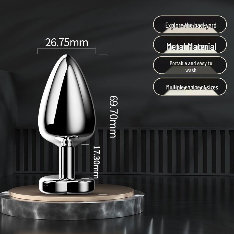 Unisex Metal Anal Plug for Men and Women - Adult Foreplay and Masturbation Toy