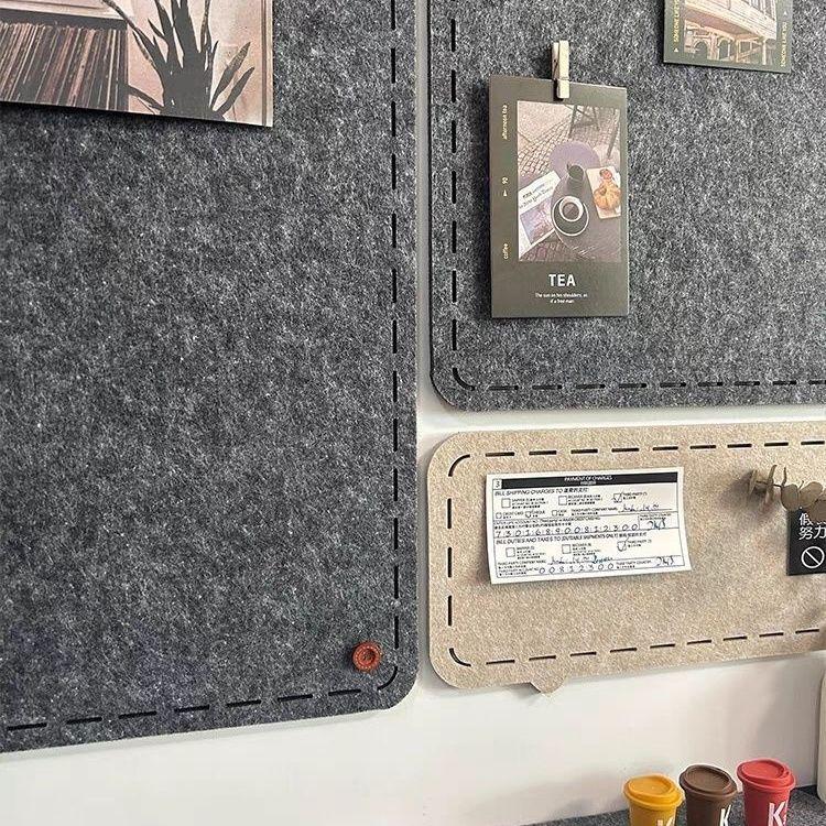 Self-Adhesive Felt Photo & Message Board: No-Punch Wall Display for Kindergarten & Cultural Decor