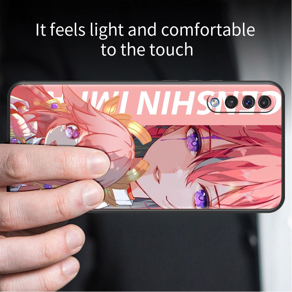 Genshin Impact Game Phone Case For Samsung Galaxy A50 A20e A20s A02s A03 A70 A52 A51 A30 A10 M52 M31 S7 Black Fundas Cover