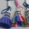 Badminton Ornament 3D Printed Shuttlecock Key Chain with Handcrafted Finishing Rainbow Color Backpack Desk Decor