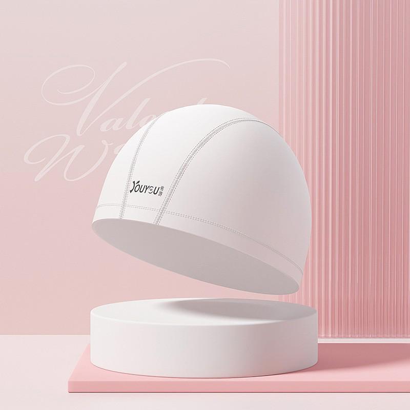 Yuyou Waterproof PU Swimming Cap for Men & Women - Long Hair, Sunscreen, Ear Protection, Plus Size