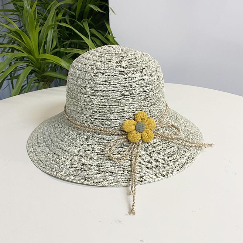 Süßer Blumen-Schleifen-Strohhut Sonnenschutz Strandhut Für Damen Frühling Sommer Herbst