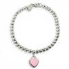 Excellent TIFFANY&Co. Bracelet Mini Heart Tag Beads Silver AG925 Women Used