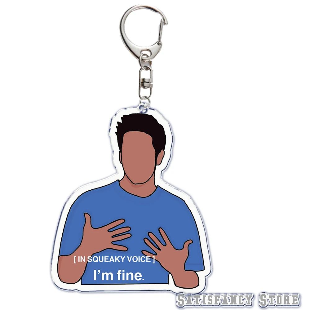 Classics TV Friends Keychain KeyRing Key Chains Chaveiro Cute Cartoon Fashion Friends for Bag Pendant Aaccessories Gift
