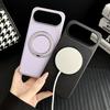 For Honor 500 Honor 500 Pro Case Litchi Grain Leather Strong Suction Metal Kickstand 360° Rotatable Spray Coating Hybrid Cover