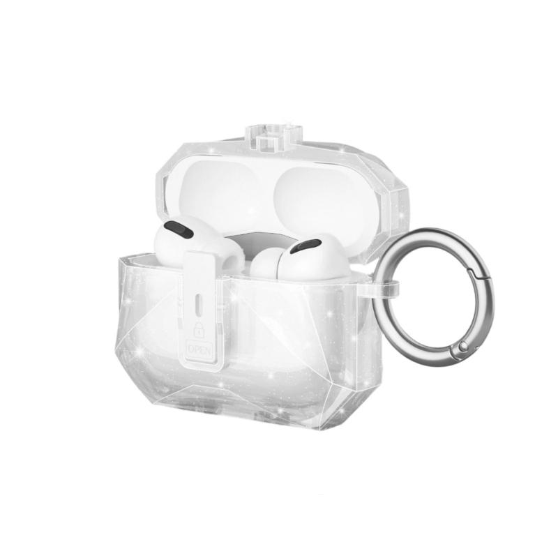 Clear Protective Case For Pods Pro3 Secure Lock Design Includes Keychain Set Easy Cleaning