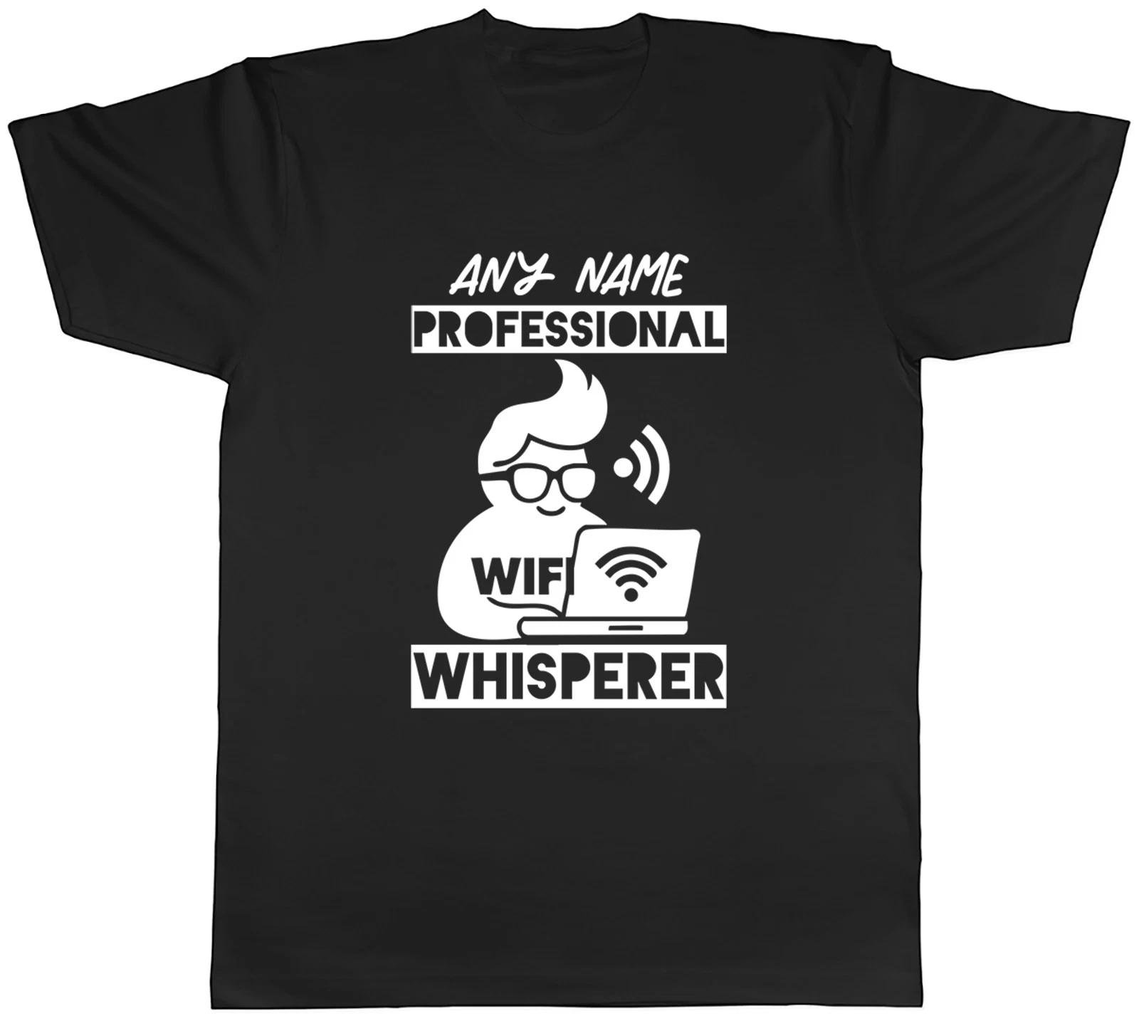 Personalised IT Tech WiFi Whisperer Mens T-Shirt Tee Gift Top M