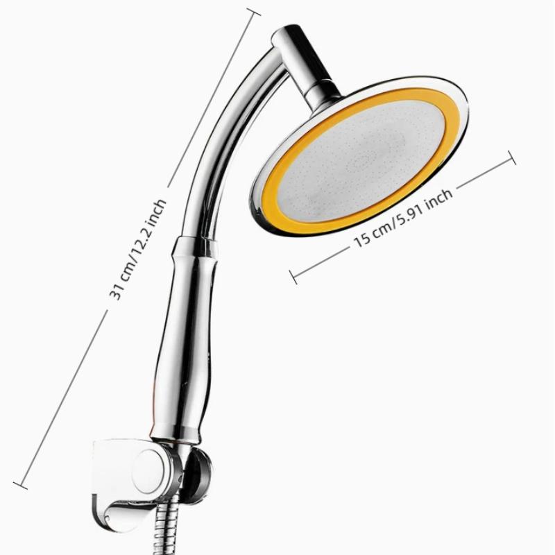 Tête de douche à main pour salle de bain, grande, ronde, à effet pluie, haute pression, rotation à 360 degrés, accessoires