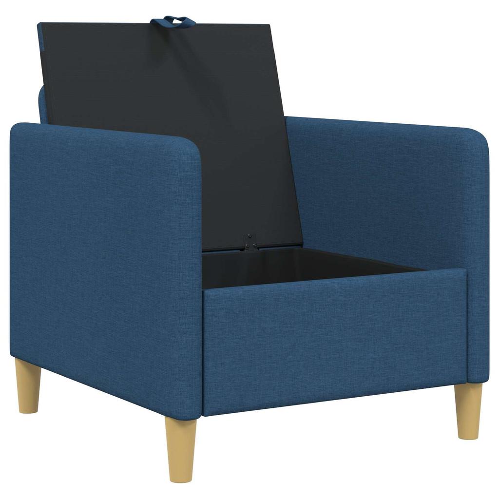 Storage Sofa In Blue 72 X 78 X 87 Cm Polyester