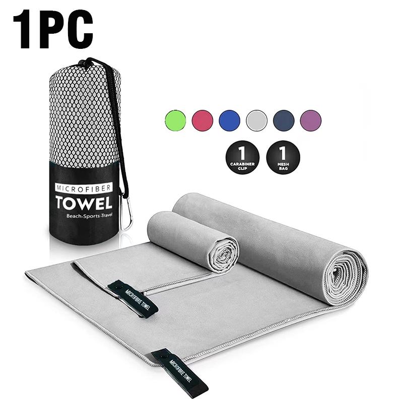Ręcznik z mikrofibry, gruby, sportowy, podróżny, szybkoschnący, super chłonny i super miękki, duży ręcznik do włosów, lekki ręcznik fitness