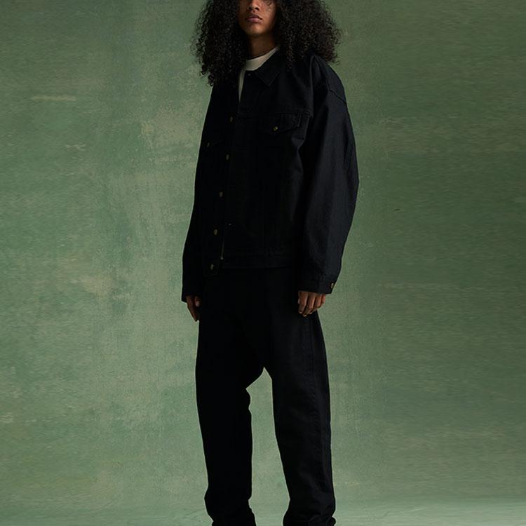 Fear of God Essentials Denim Jacket Jet Black Men Outerwear 202BT234270F