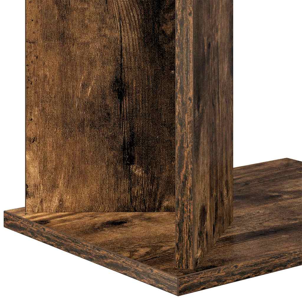 Side Table Smoked Oak 35 x 25 x 50 cm Engineered Wood