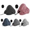 Removable U-shaped Pillow with Cap Breathable Travel Neck Cushion Hooded Travel Pillow  Road Trips