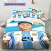 Enzo Fernández Krieger Bettwäsche Steppbett Set Bettbezug Kissenbezug Heimdekoration Geburtstagsgeschenk (1 Bettbezug + 2 Kissenbezüge, ohne Füllung)