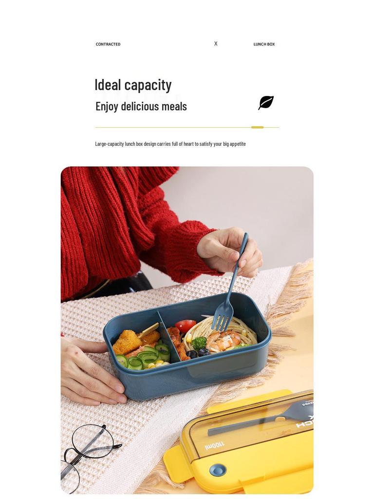 Microwave-Safe Insulated Bento Box with Cutlery for Office & School