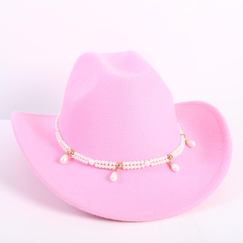 Beliebte europäische und amerikanische Mode OL-Stil einfarbiger Cowboyhut Herren und Damen High-End Zylinder Jazzhut Filzhut