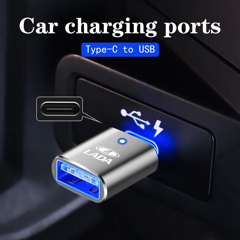 Type C OTG Male To USB Female Adapter Converter Connector For Lada Niva Vesta Samara Granta Kalina Largus Priora Xray PP28