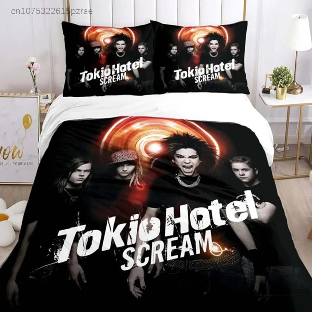 Tokio Hotel 3d Printing Rock Band All Season Duvet Cover Bedding Sets Soft Quilt Cover And Pillowcases Single Double Queen King