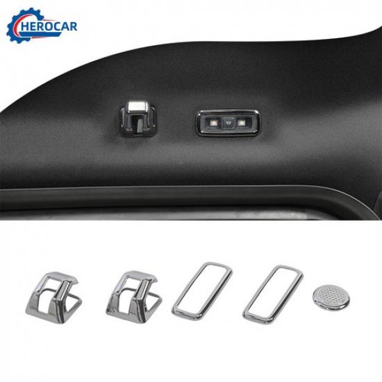 

Interior Roof Hook & Reading Light Cover Trim Decor For Ford F150 + Chrome